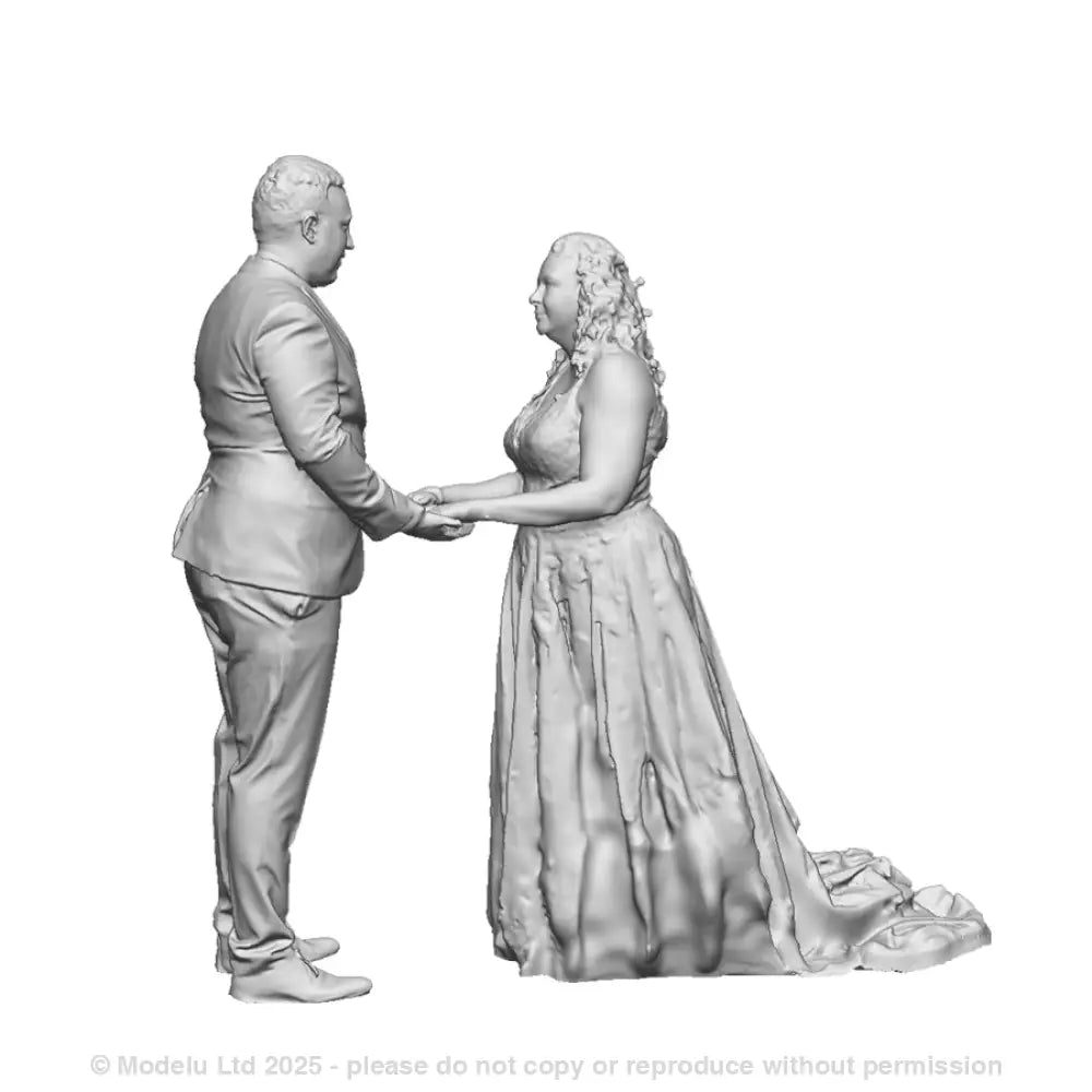 A male and female wedding couple