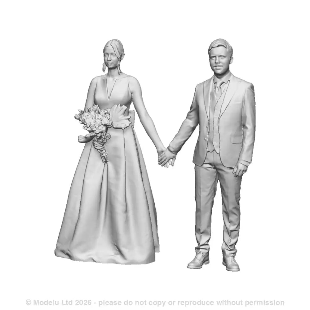 A male and female wedding couple