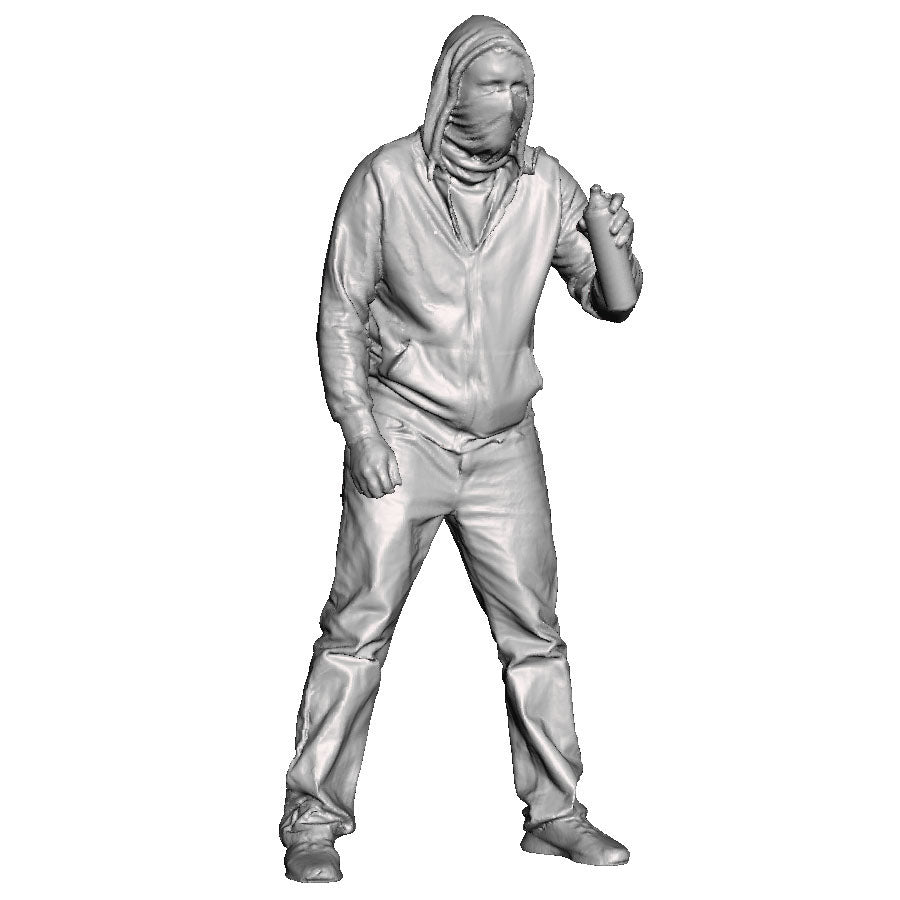 A male graffiti artist