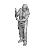 A male graffiti artist