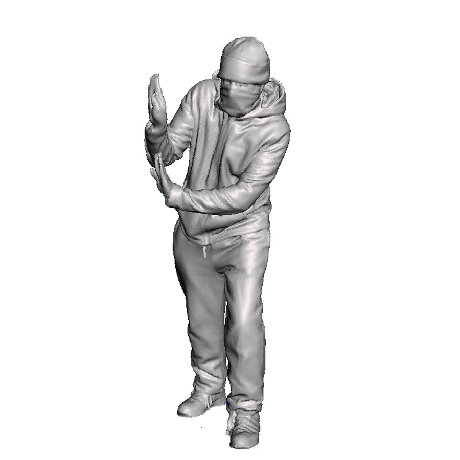 A male graffiti artist