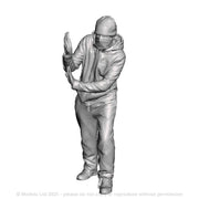 A male graffiti artist