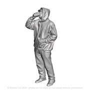 A male graffiti artist