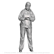 A female figure using a mobile phone