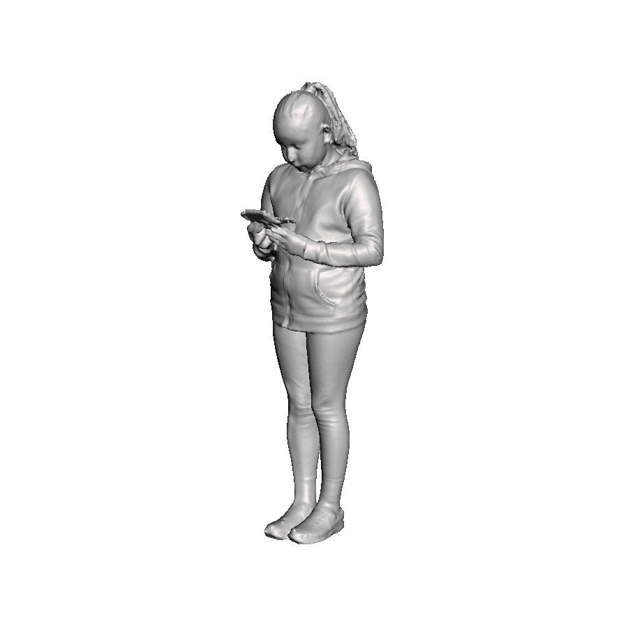 A girl using a mobile phone