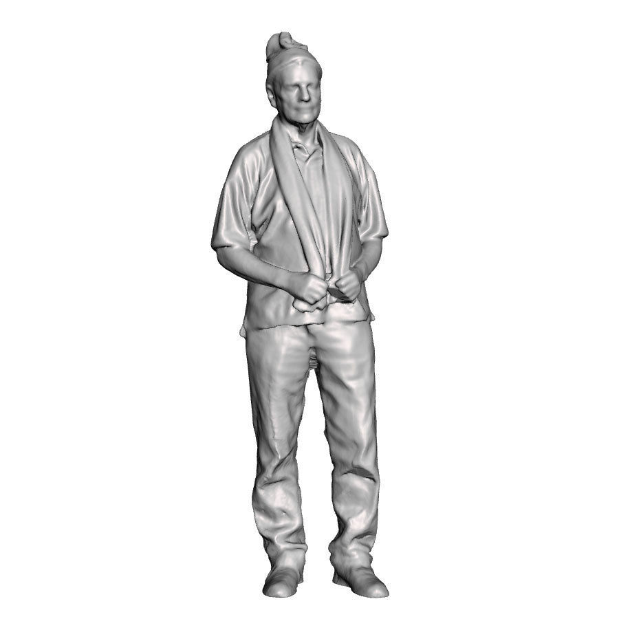 A male figure with scarf