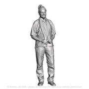 A male figure with scarf