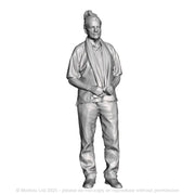 A male figure with scarf