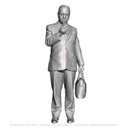 A male figure using a mobile phone