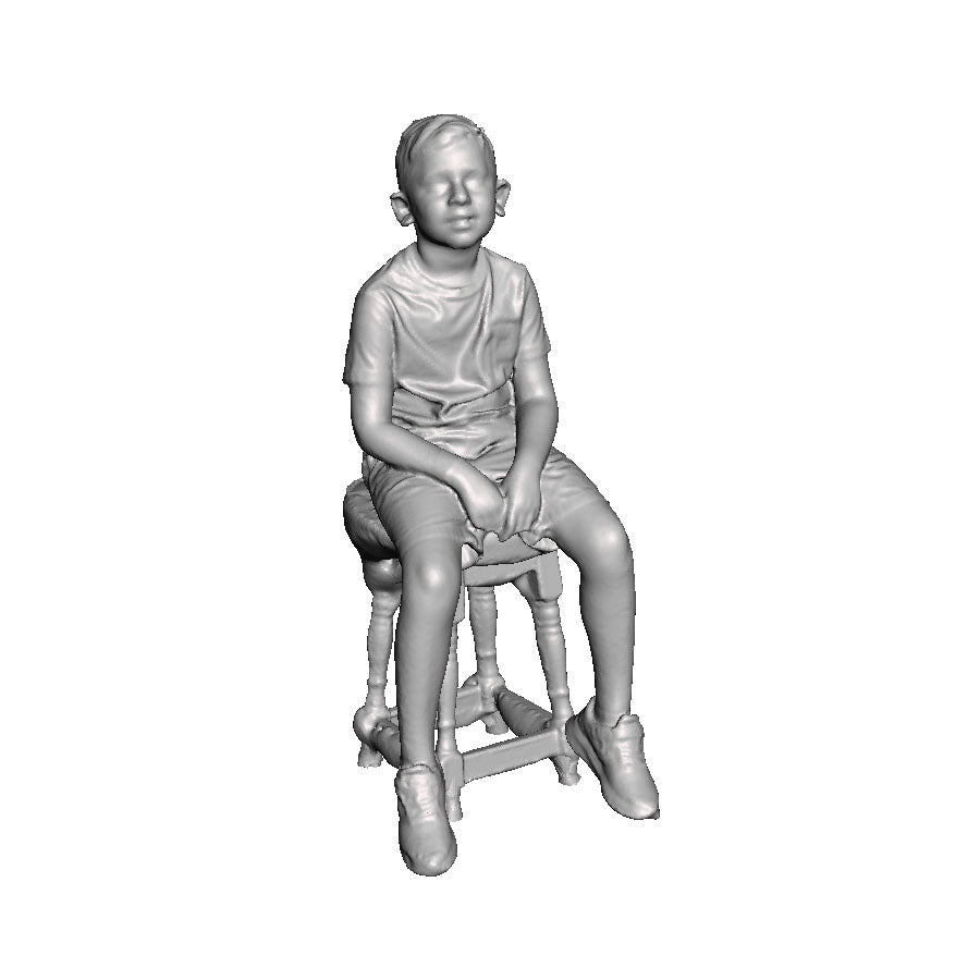 A seated boy