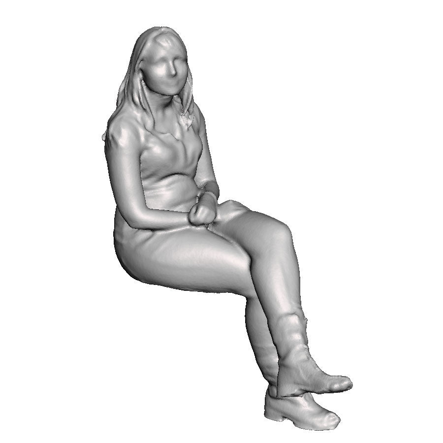 A female figure seated