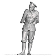 A WWI British Sapper leaning