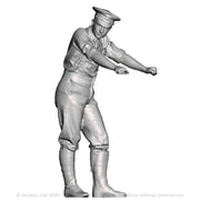A WWI British Sapper leaning