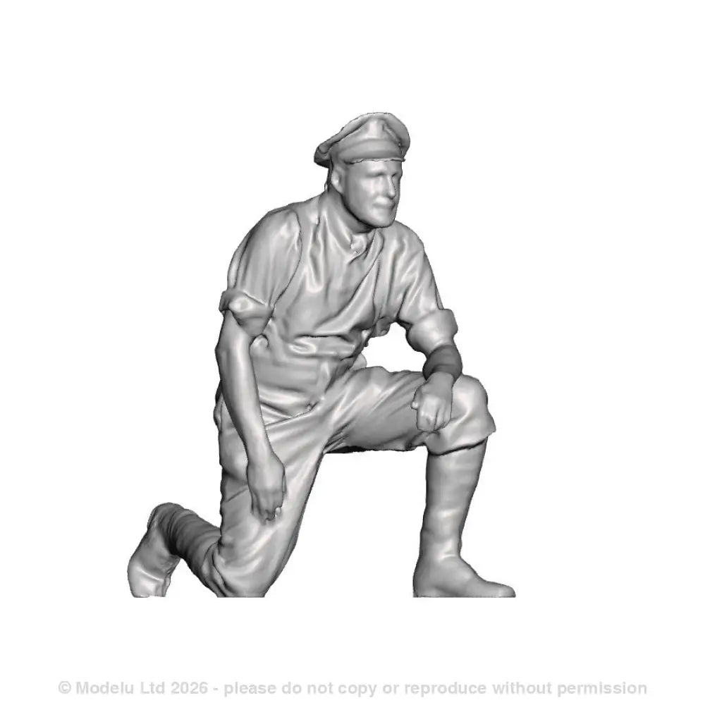 A WWI British Sapper Kneeling