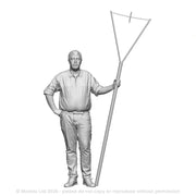 An operator with train order hoop