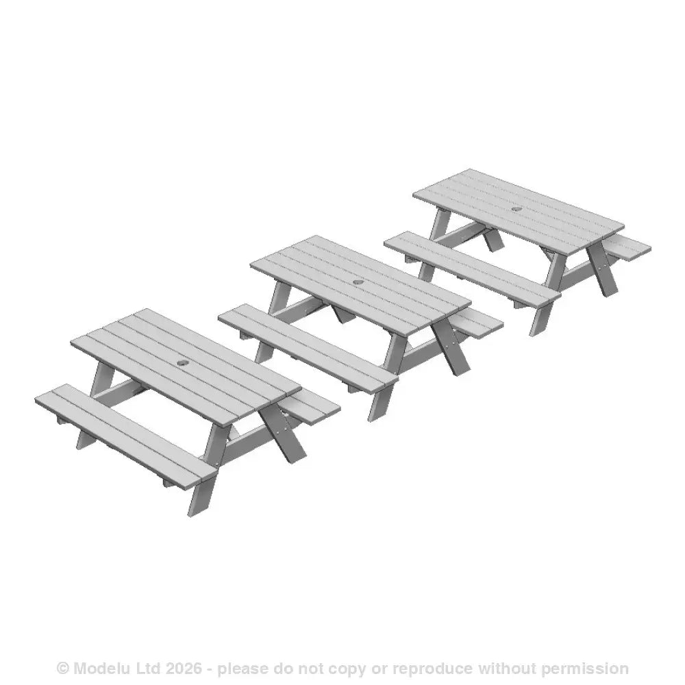 2661 Picnic Bench x3