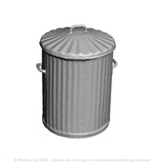 A pack of gavlanised dustbins