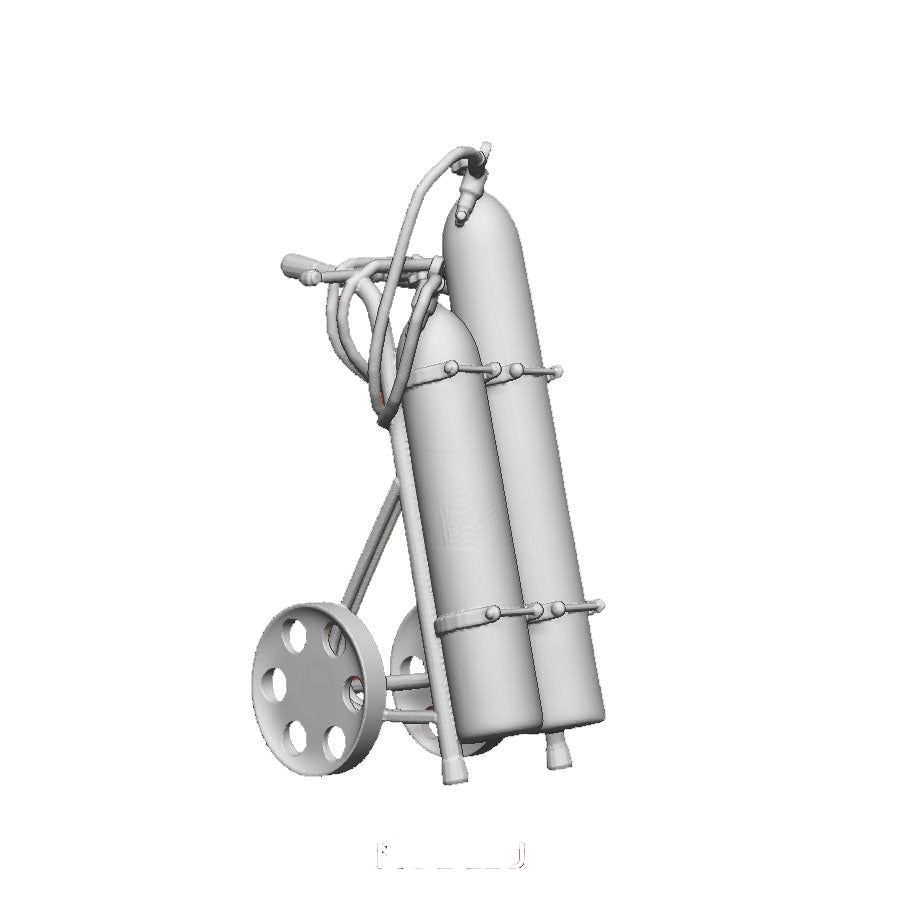 An oxy-acetylene trolley