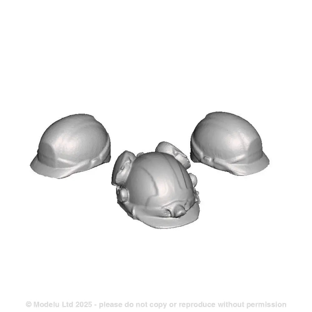 A pack of 6 hard hats