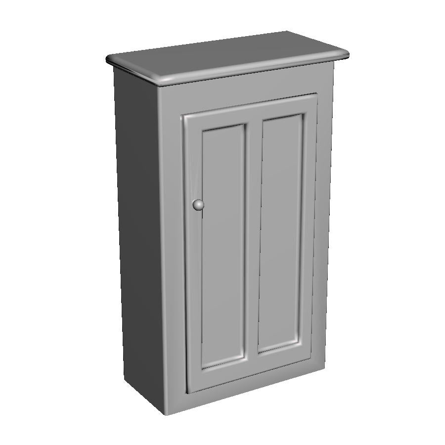 A set of 2 single door signal box cupboards