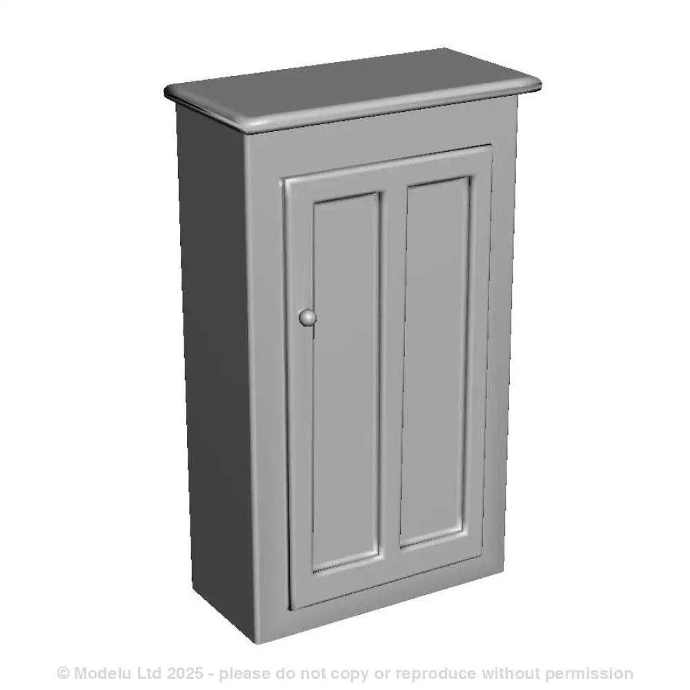 A set of 2 single door signal box cupboards