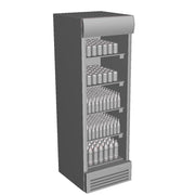 A drinks fridge with drinks