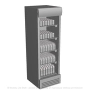 A drinks fridge with drinks