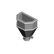 A pack of 5 fluted large hoppers with round fitting