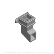 A pack of 5 pipe shoes with square fitting