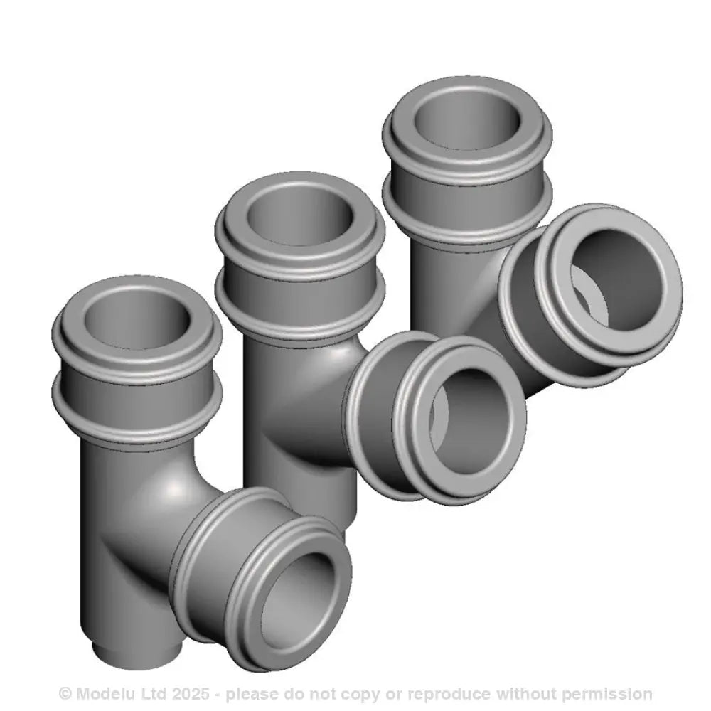 A pack of 6 pipe bends wtih with round fitting