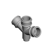 A pack of 6 pipe double branches with round fitting