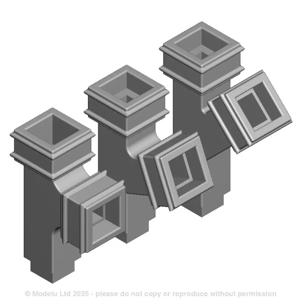 A pack of 6 pipe bends wtih with square fitting