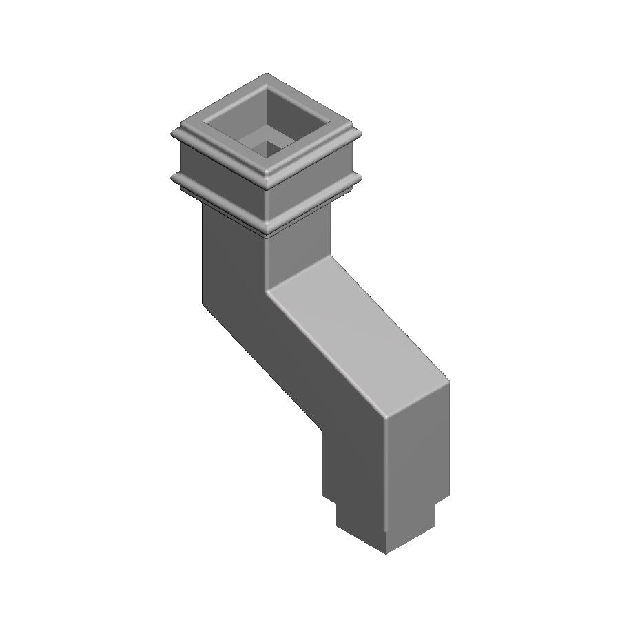 A pack of 6 pipe offsets with square fitting