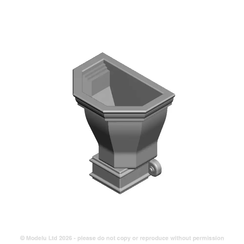 2934 Fluted Hopper Small Square x5 – Modelu