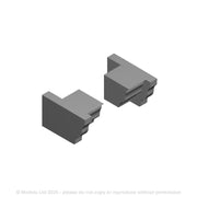 A pack of 10 ogee guttering stop ends