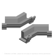 A pack of 8 ogee guttering 135 corners