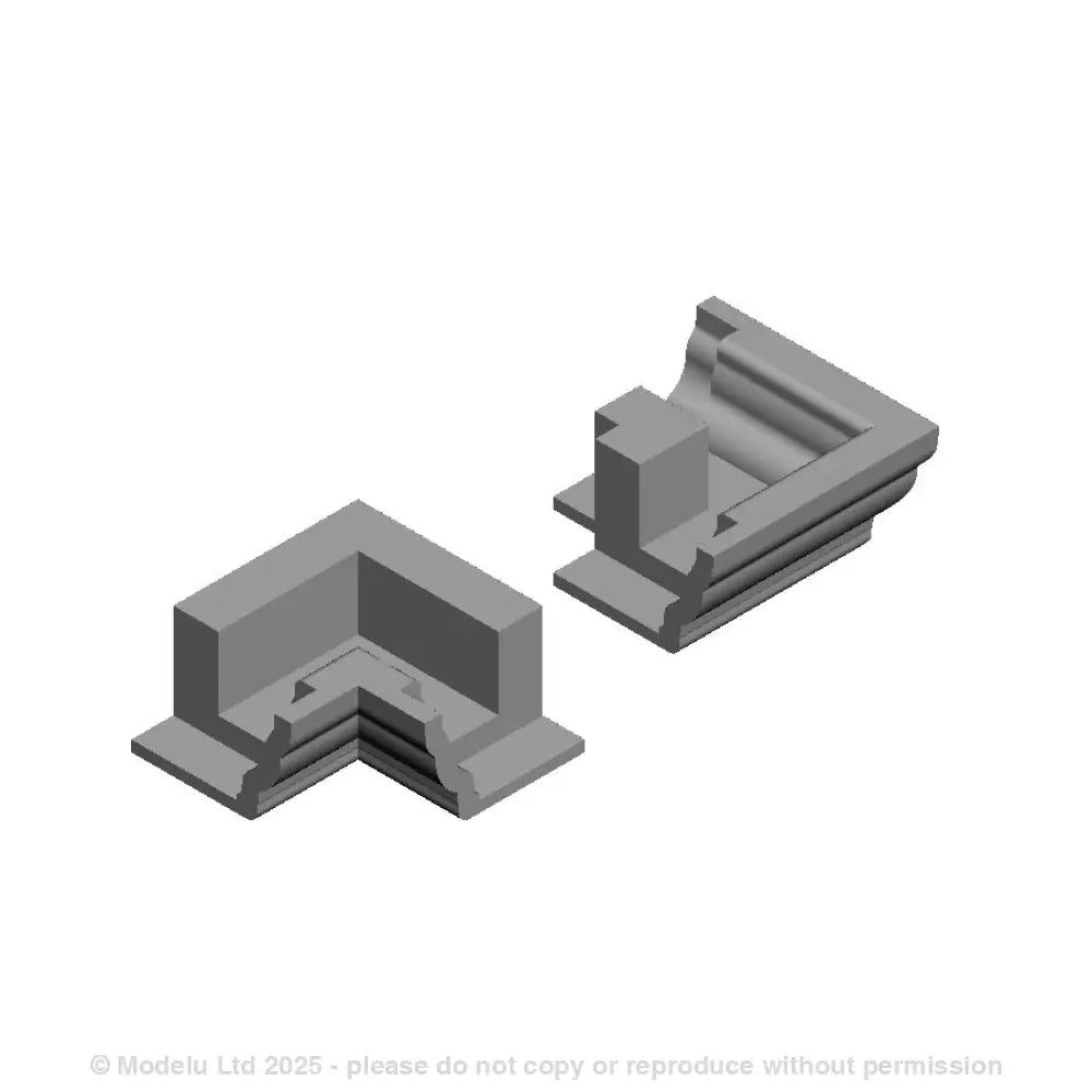 A pack of 8 ogee guttering 90 corners