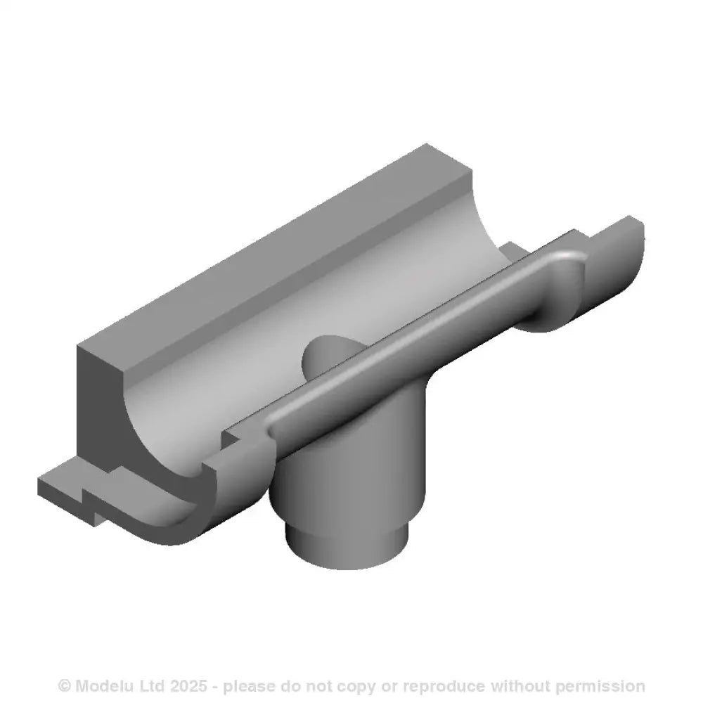 A pack of 5 half round guttering outlets with round fitting