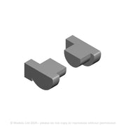 A pack of 10 half round guttering stop ends