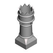 A pack of 8 crown chimney pots