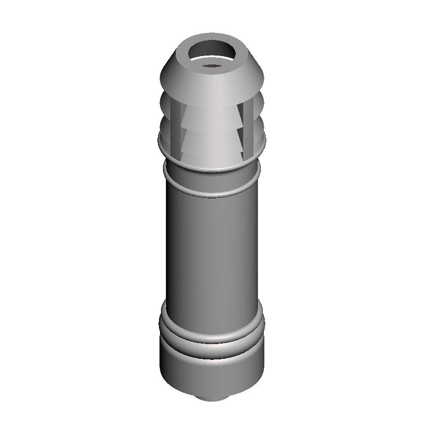 A pack of 8 louvered chimney pots