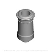 A pack of 8 flanged top chimney pots