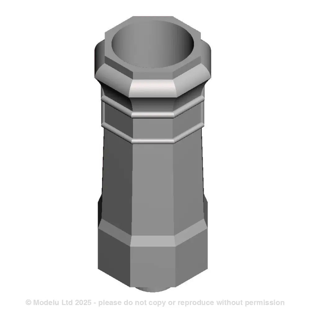 A pack of 8 octagonal chimney pots