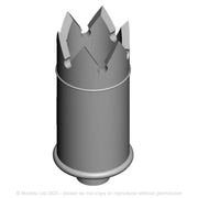 A pack of 8 round coronet chimney pots