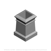 A pack of 8 square chimney pots