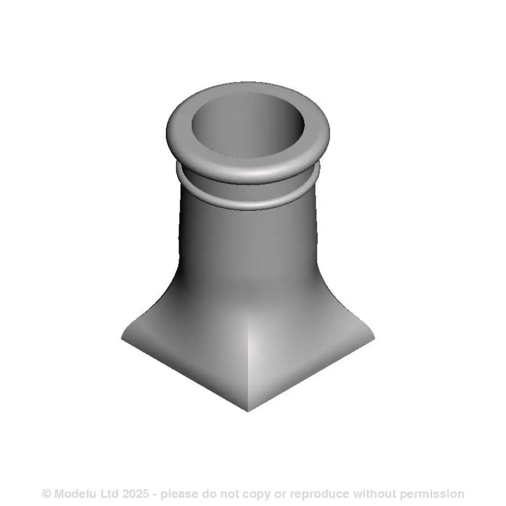 A pack fo 8 square base round chimney pots