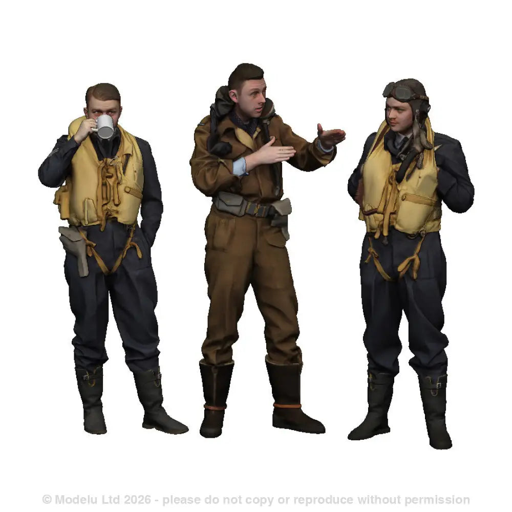 50304 RAF 2TAF Pilots in Conversation WW2