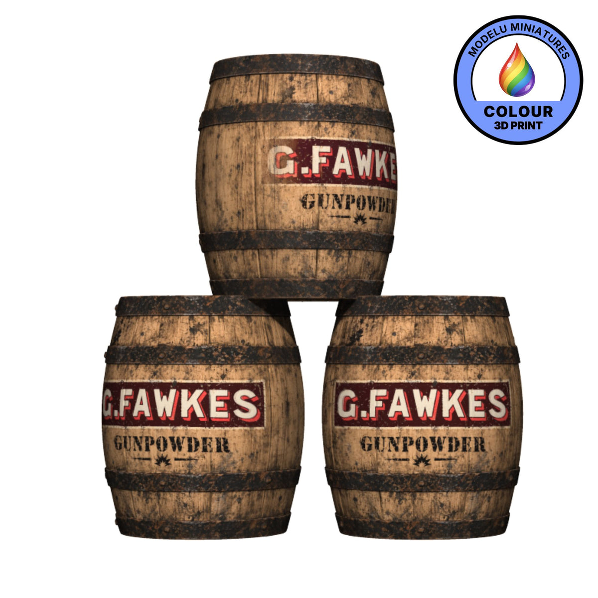 89101 G.Fawkes Gunpowder Barrels x3