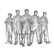 A pack of 5 factory workers