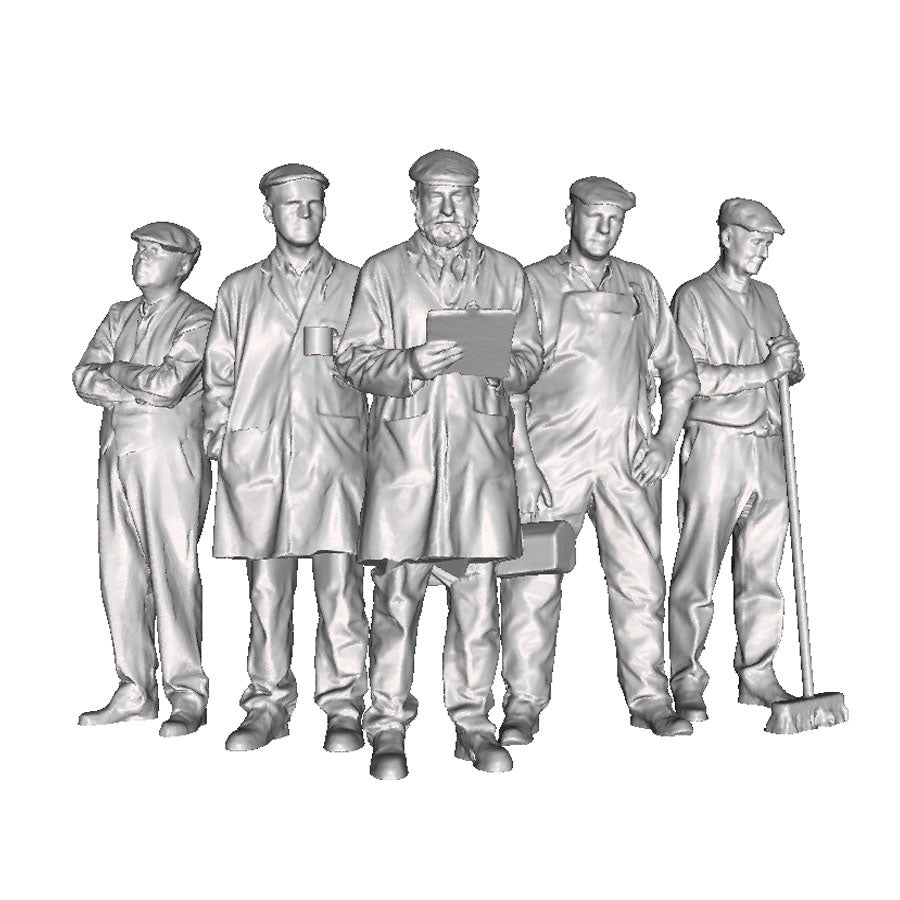 A pack of 5 factory workers